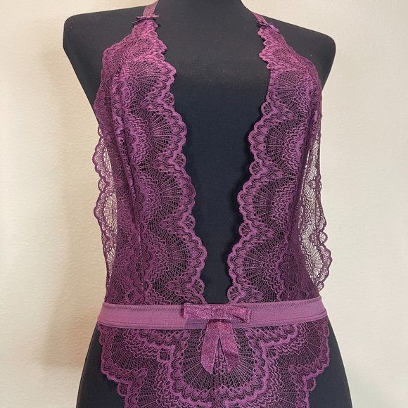 Oh La La Cheri PARIS laced teddy in purple NWT - Picture 1 of 6